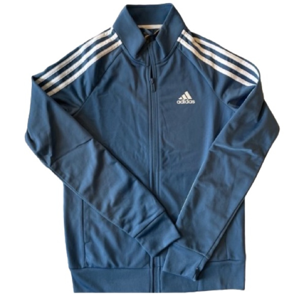 Adidas Women's Blue XS 3-Stripe Tricot Track Jacket